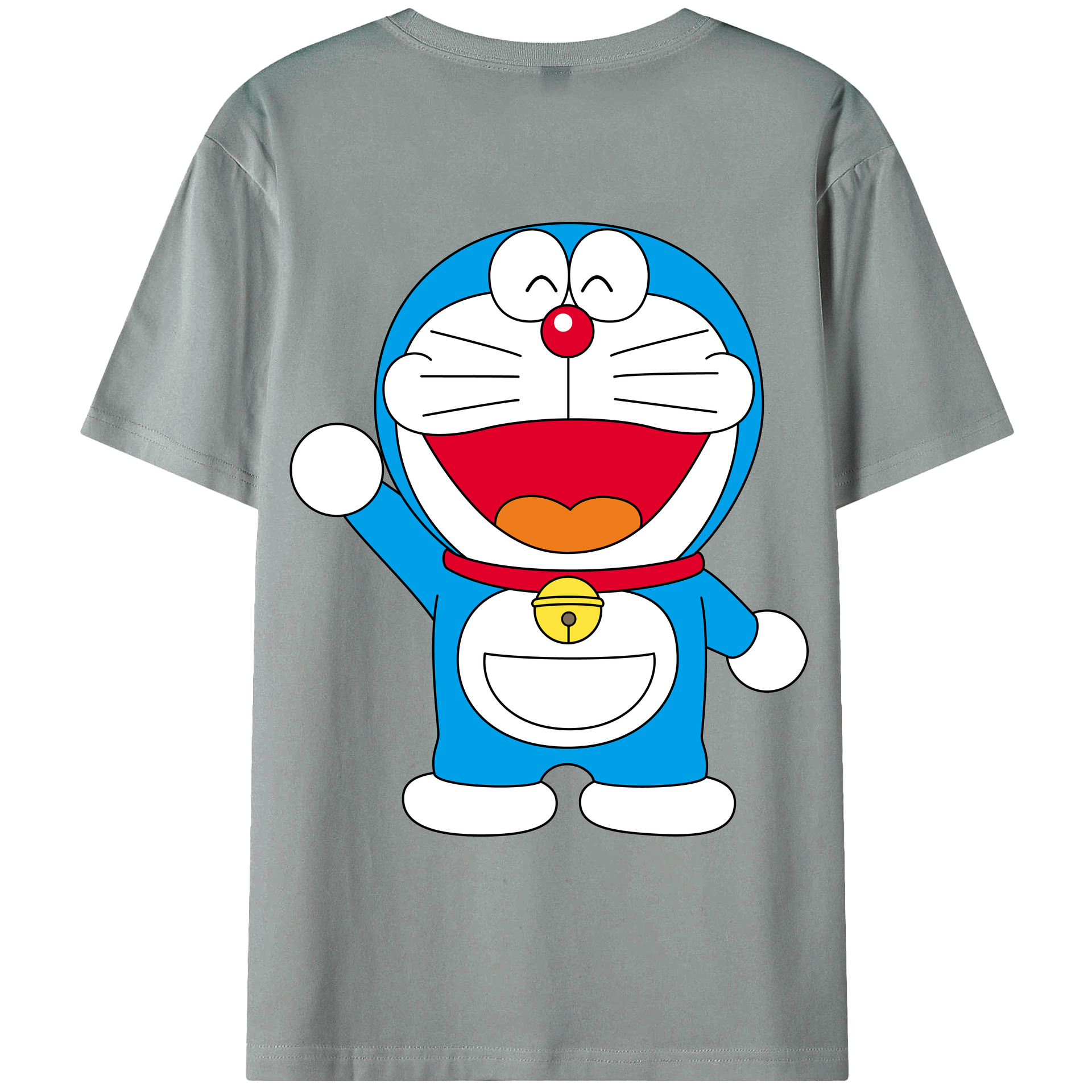 （画像用） ドラえもん Doraemon 綿100％ メンズ半袖Tシャツ（バックプリント） 通気性